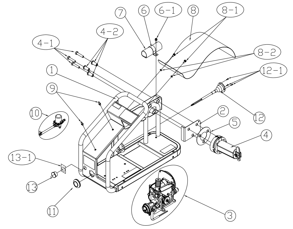 OTC送絲機(jī) CM6201/CM6202/CM6402 主機(jī)配線(xiàn)分解圖