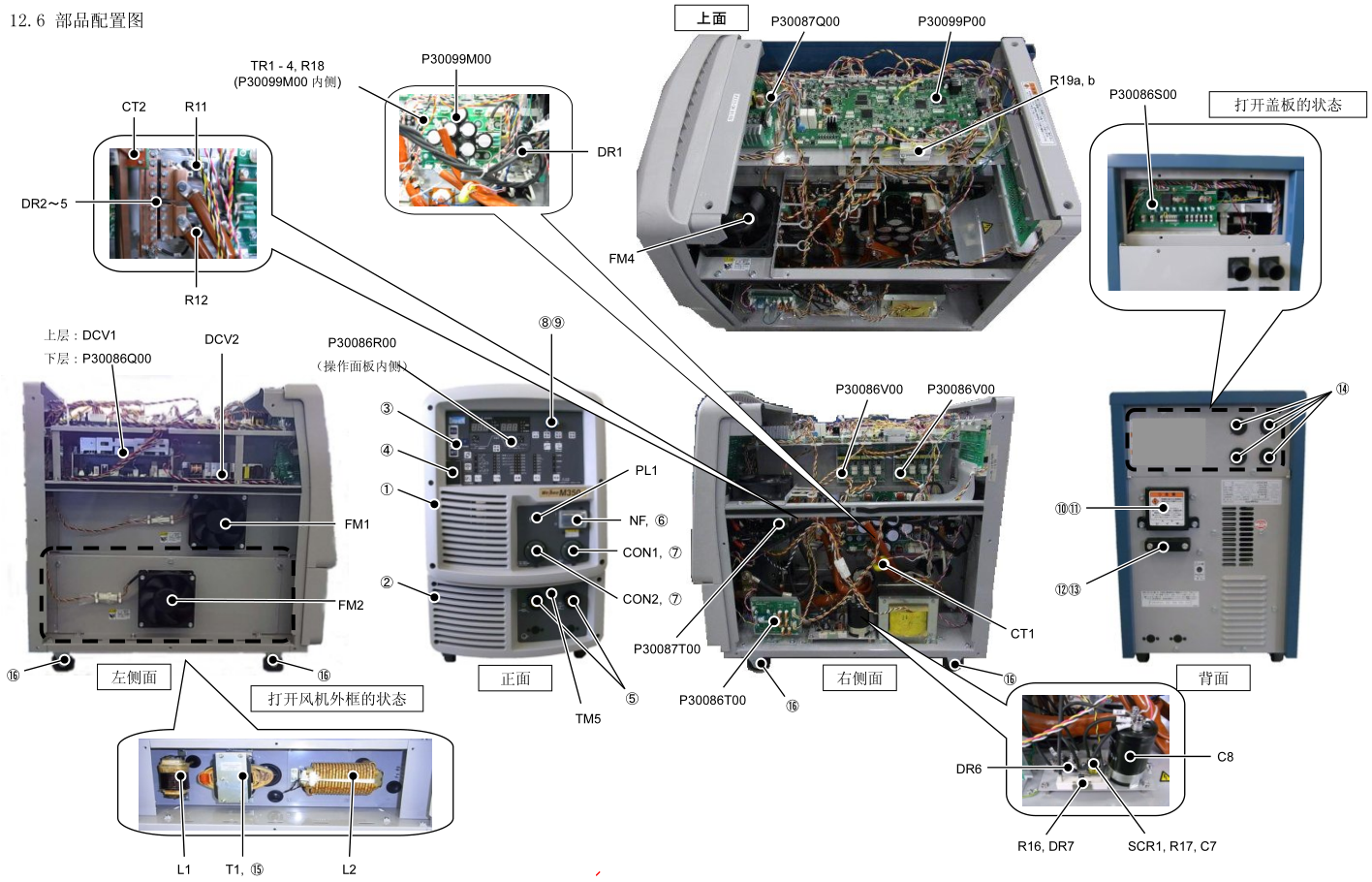OTC Daihen M350 焊機(jī)零部件配置圖