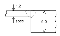 軟鋼接頭示意圖