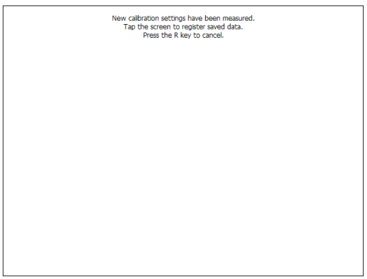 OTC Daihen (歐地希) 機(jī)器人示教器校準(zhǔn)結(jié)果注冊(cè)界面，點(diǎn)擊屏幕確認(rèn)
